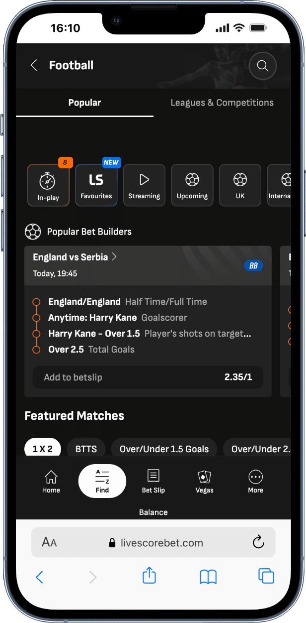Livescore bet app