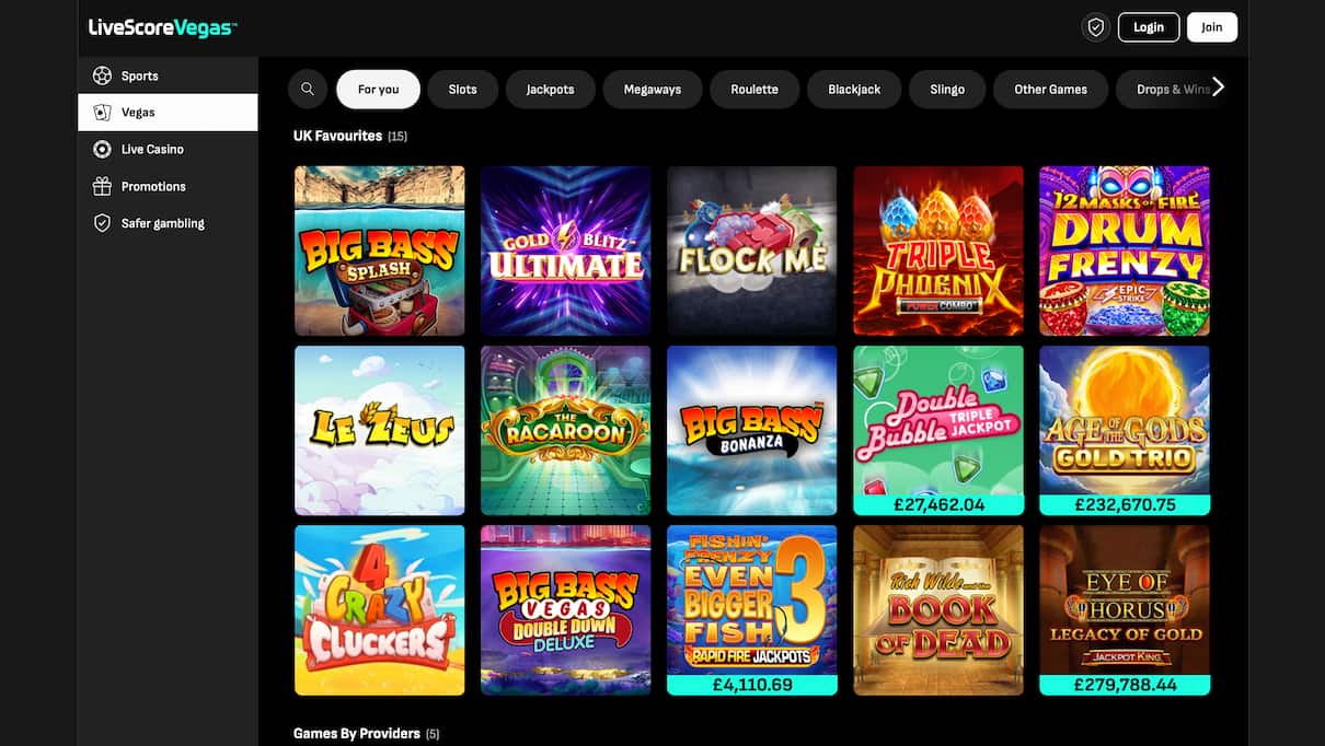 Livescore bet casino review