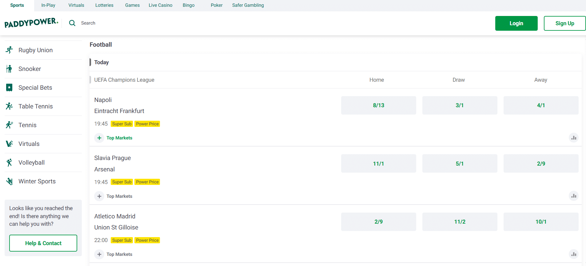 PaddyPower Curacao Betting Sites