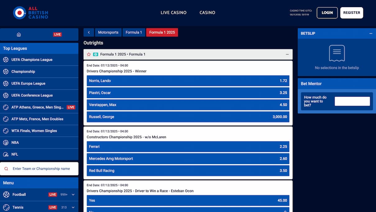 All British Casino Sports Betting Review