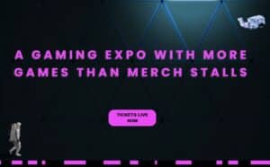 To the Moon website screenshot - "A gaming expo with more games than merch stalls"