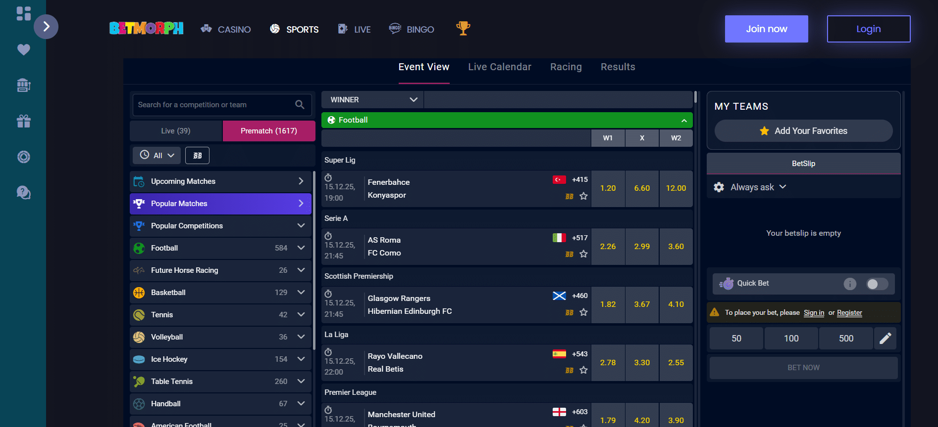 BetMorph PayPal Betting Sites