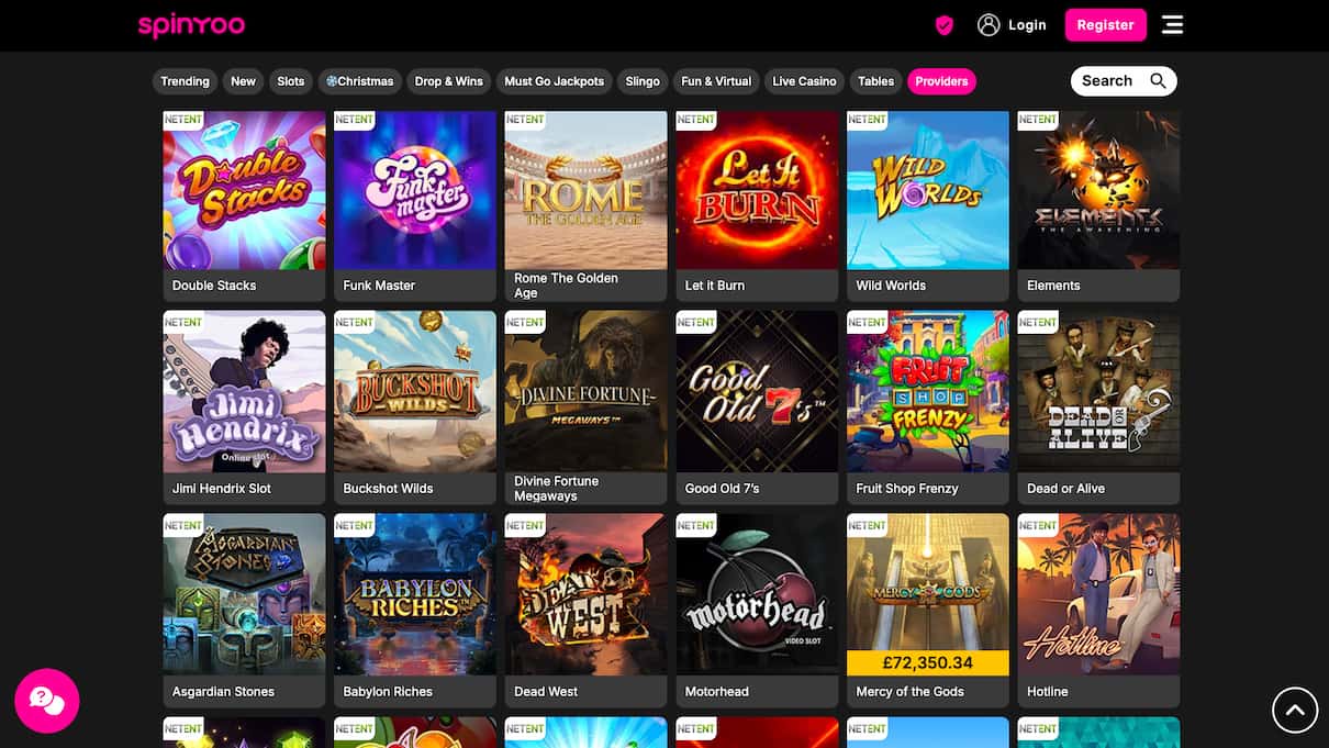 SpinYoo NetEnt Casino