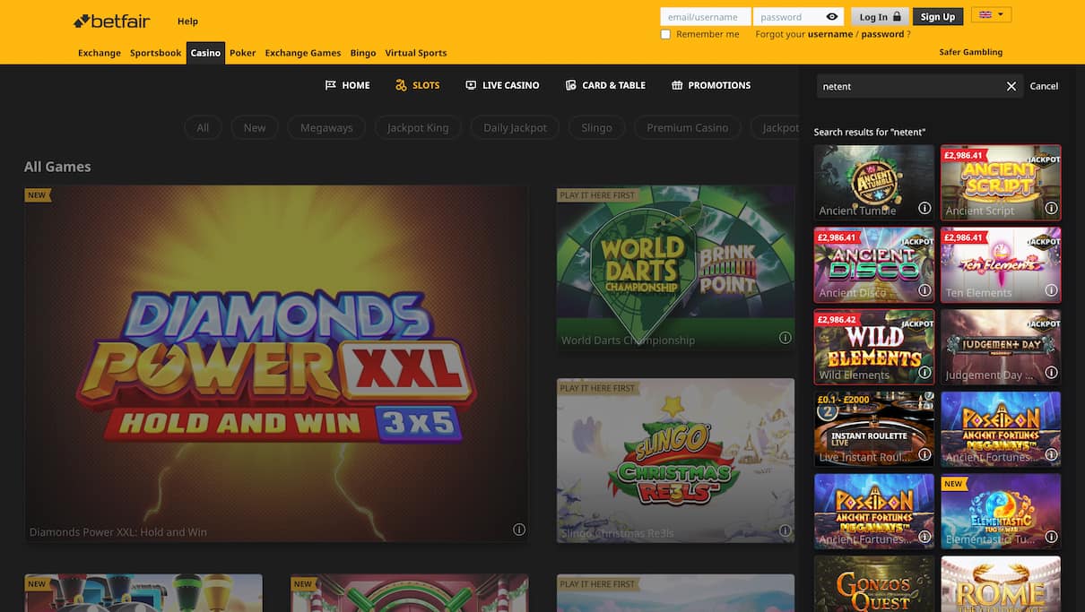 Betfair NetEnt Casino