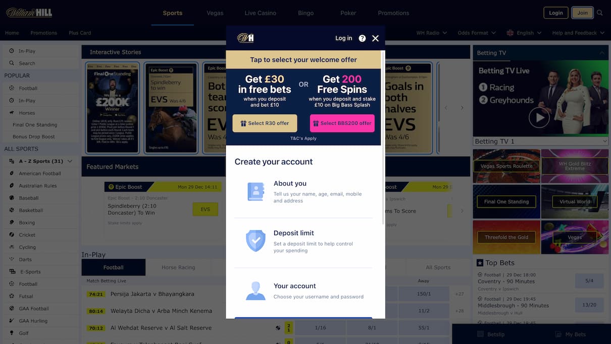 William Hill Sign Up
