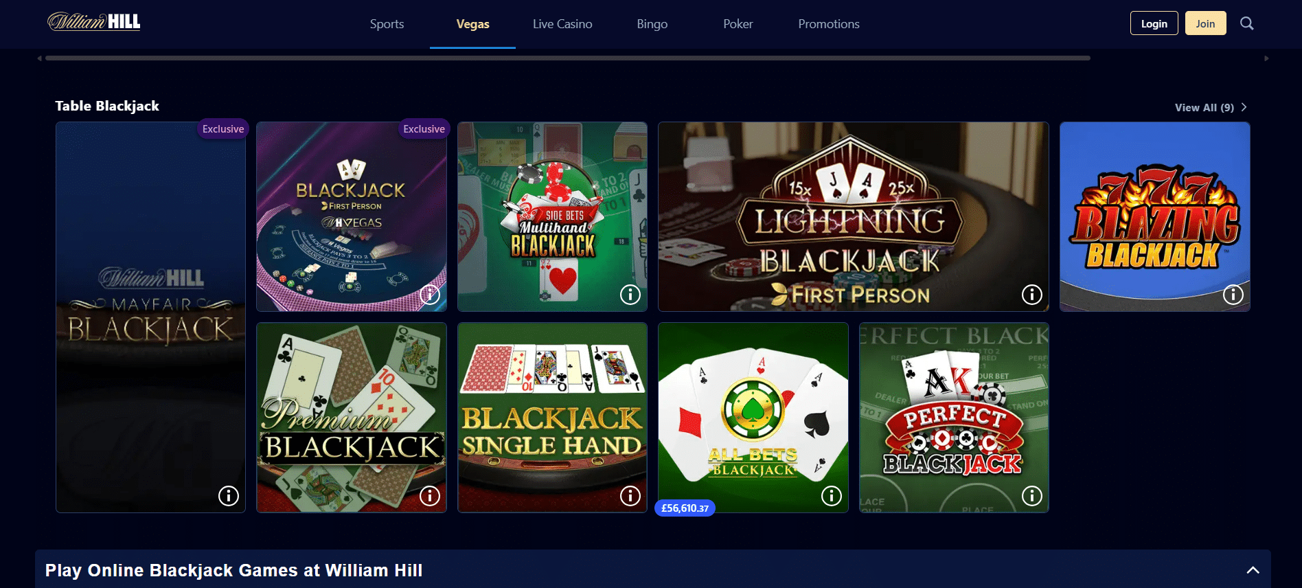William Hill Blackjack