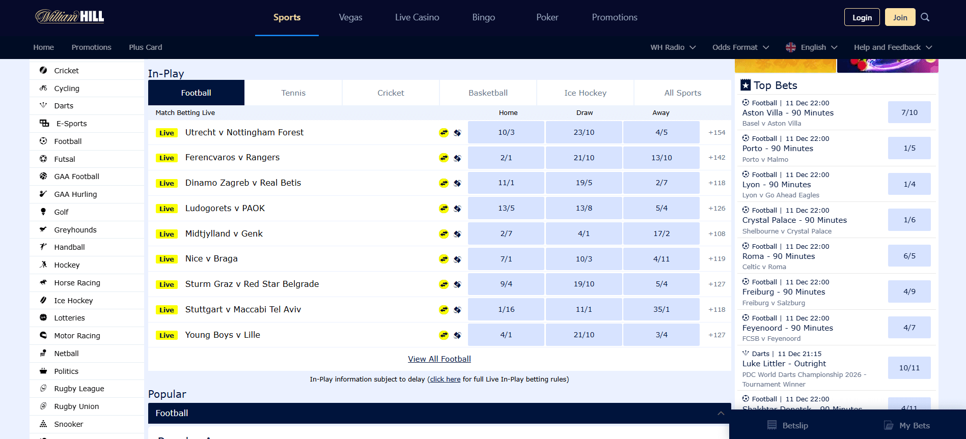 William Hill PayPal Betting Sites