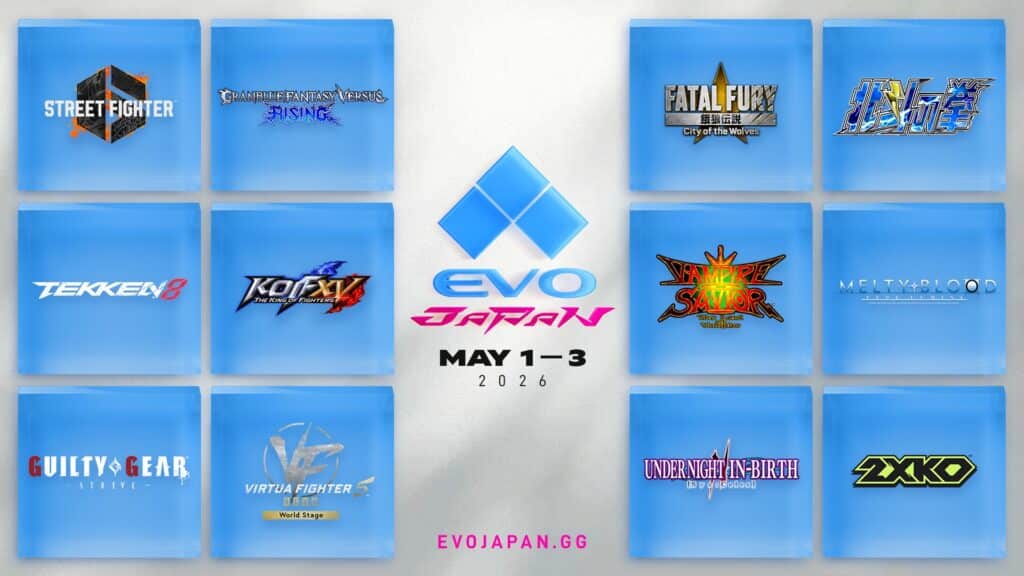 EVO Japan 2026 title lineup
