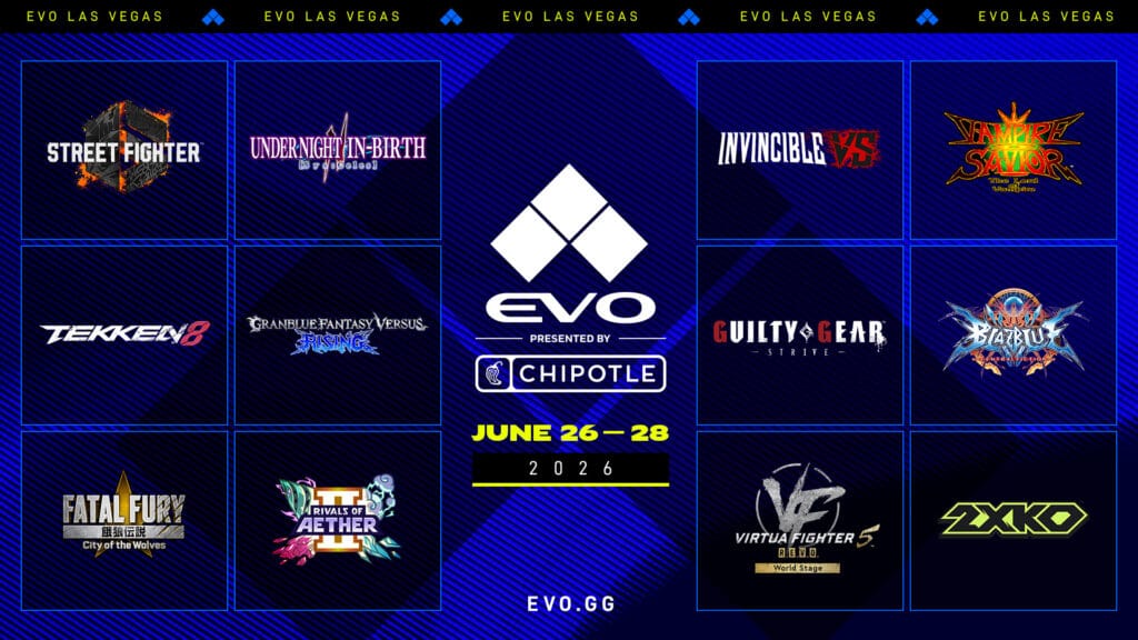 EVO Las Vegas 2026 title lineup