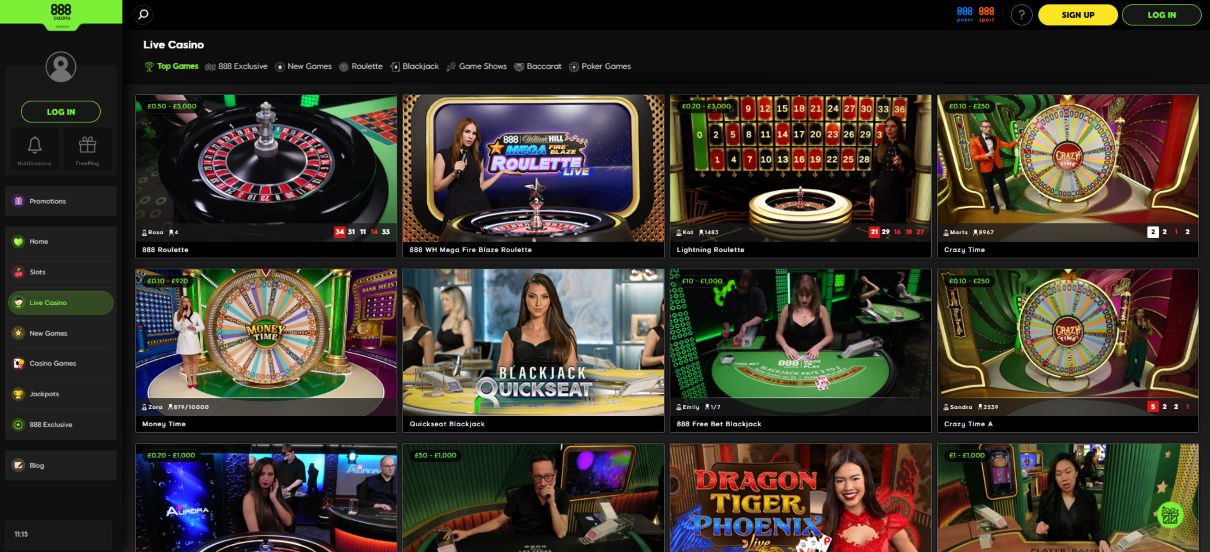 888Casino Evolution Gaming Casinos
