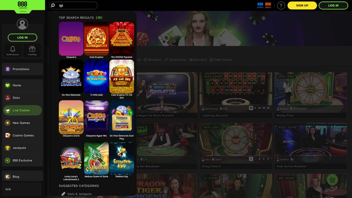 888casino IGT casino