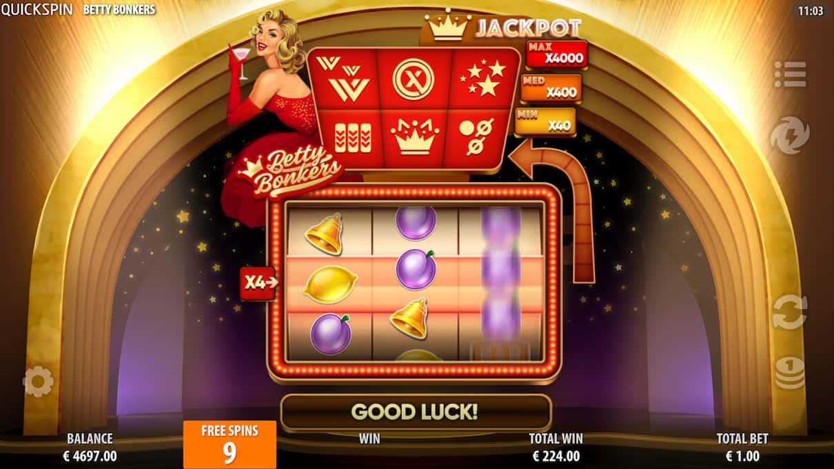 Betty Bonkers quickspin top slots