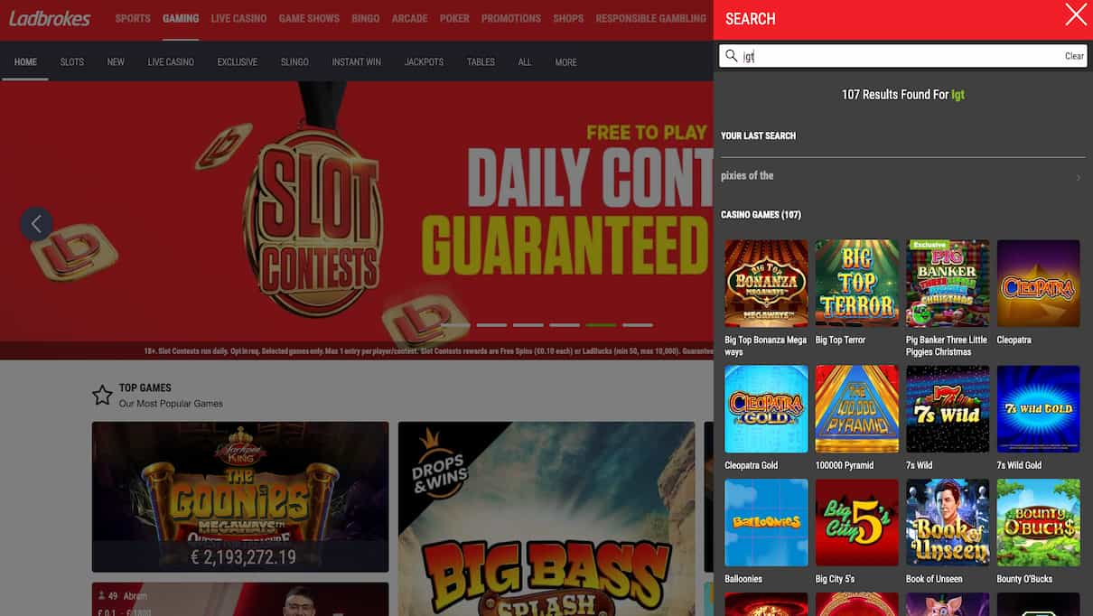 Ladbrokes IGT casino sites