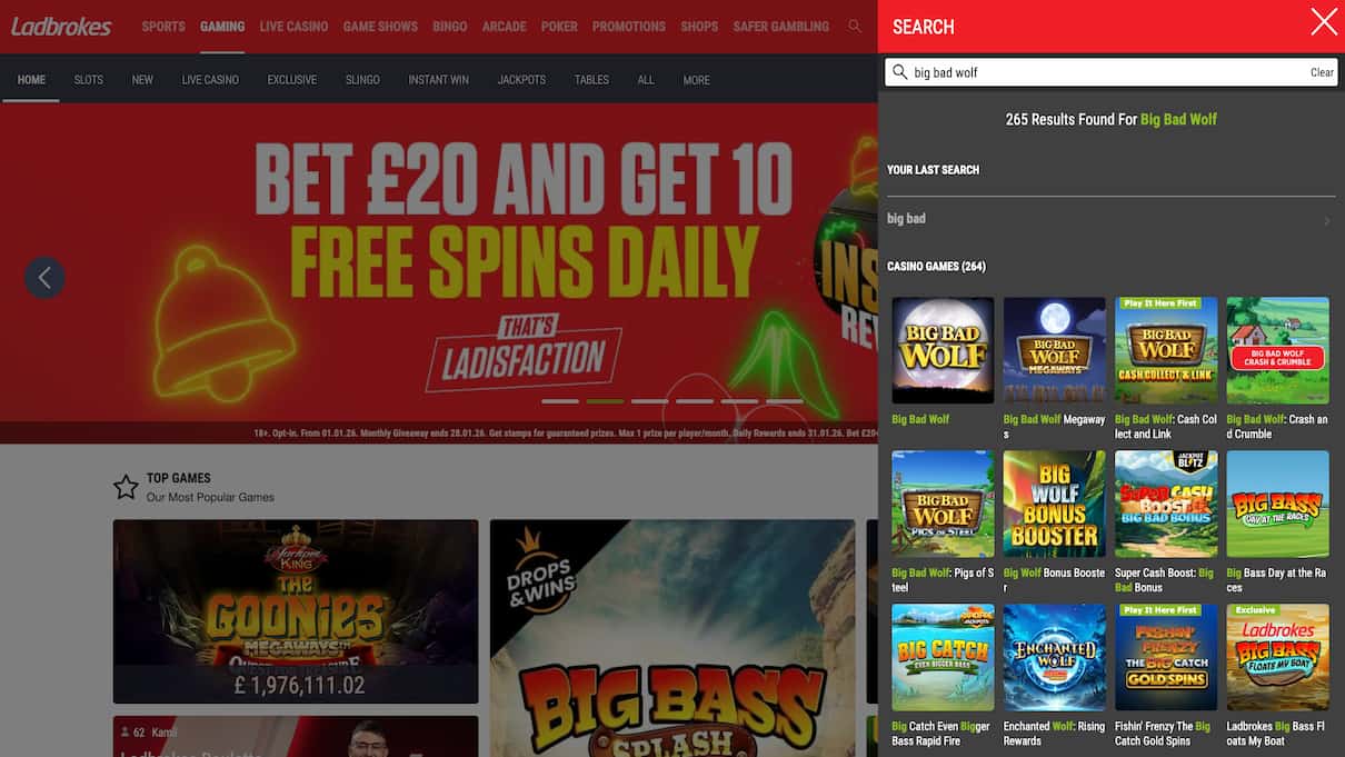 Ladbrokes Quickspin Casino
