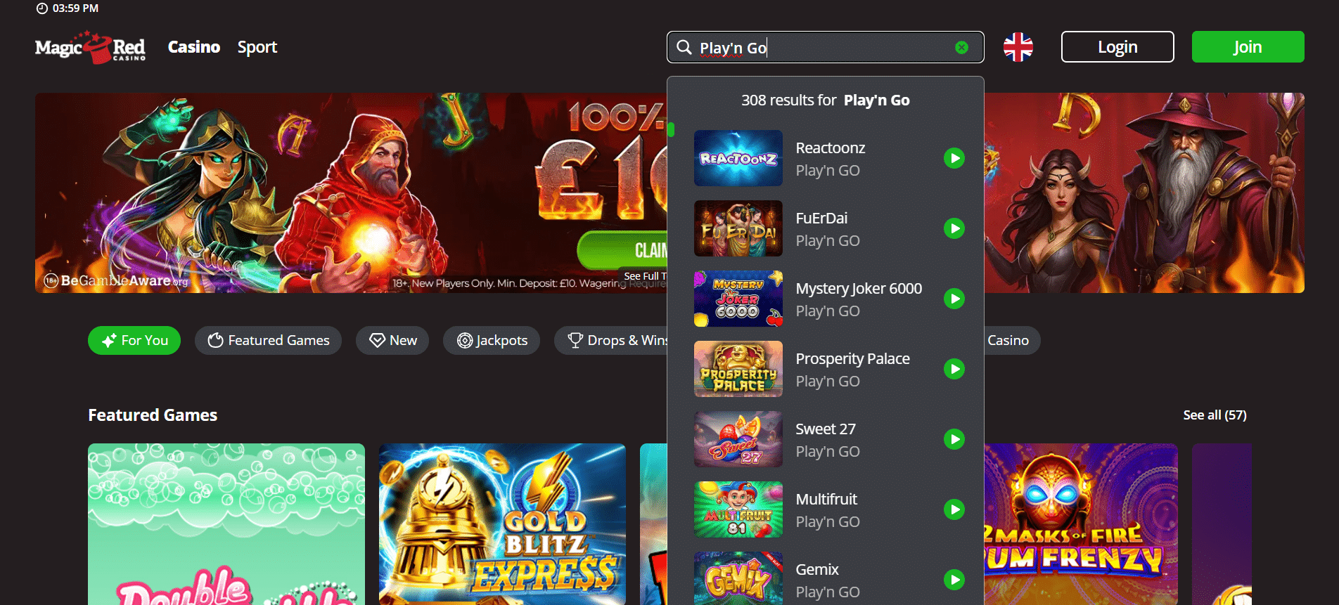 Magic Red Play n Go Casinos