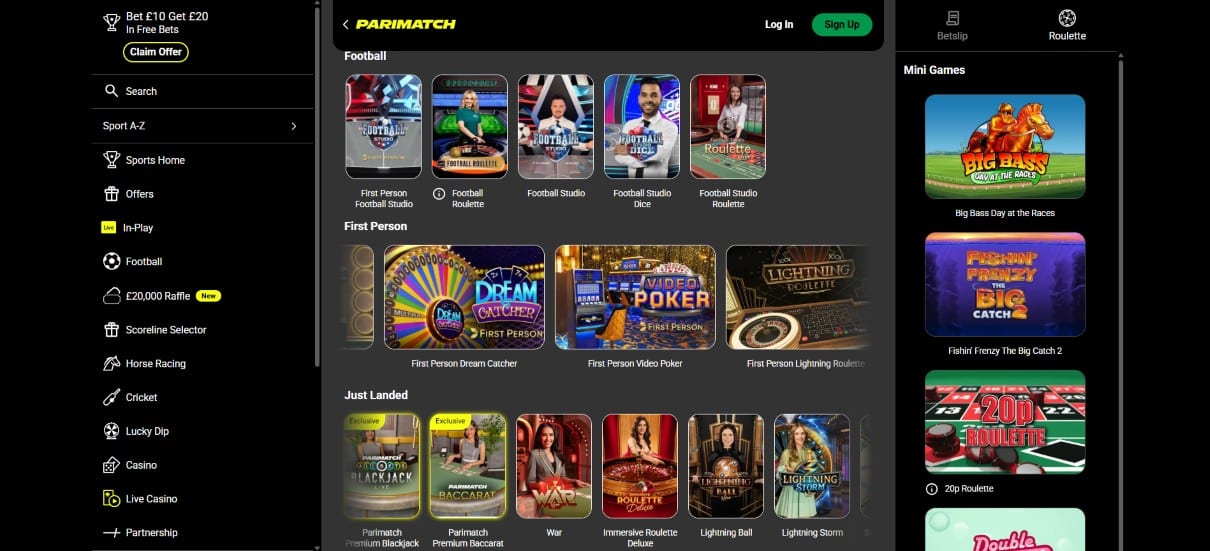 Parimatch Evolution Gaming Casinos