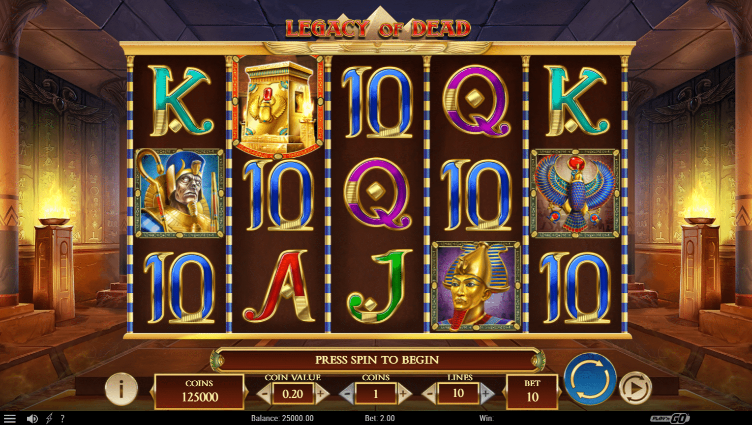 Play n Go Legacy of Dead Slot