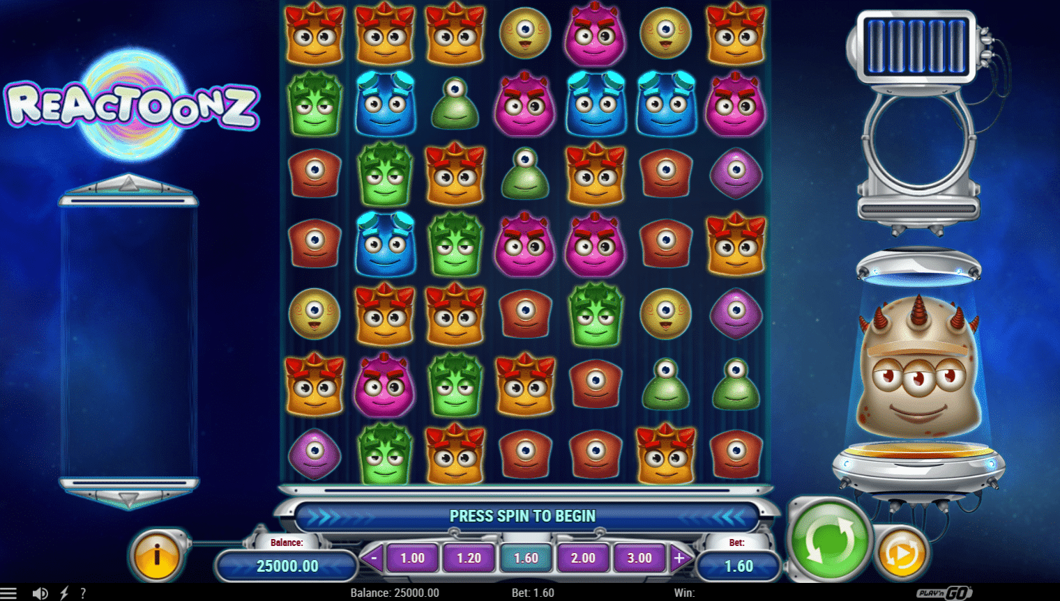 Play n Go Reactoonz Slot