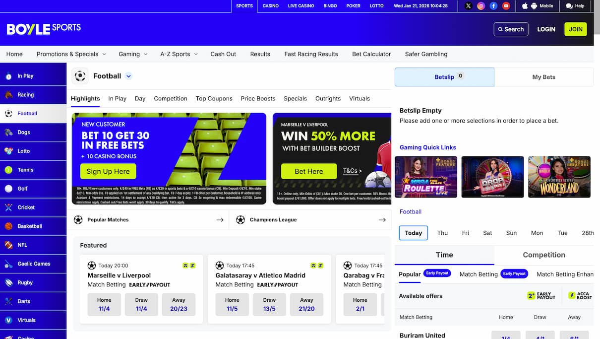 BoyleSports Pay By Phone Betting Site
