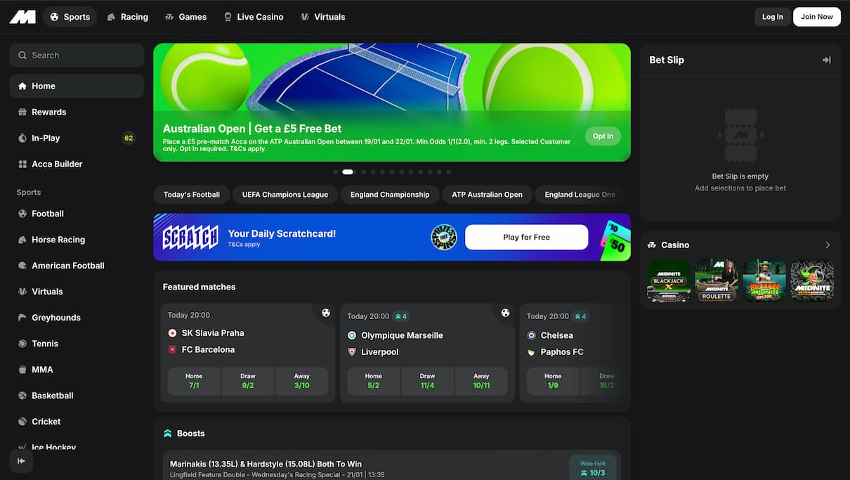 Midnite Pay By Phone Betting Site