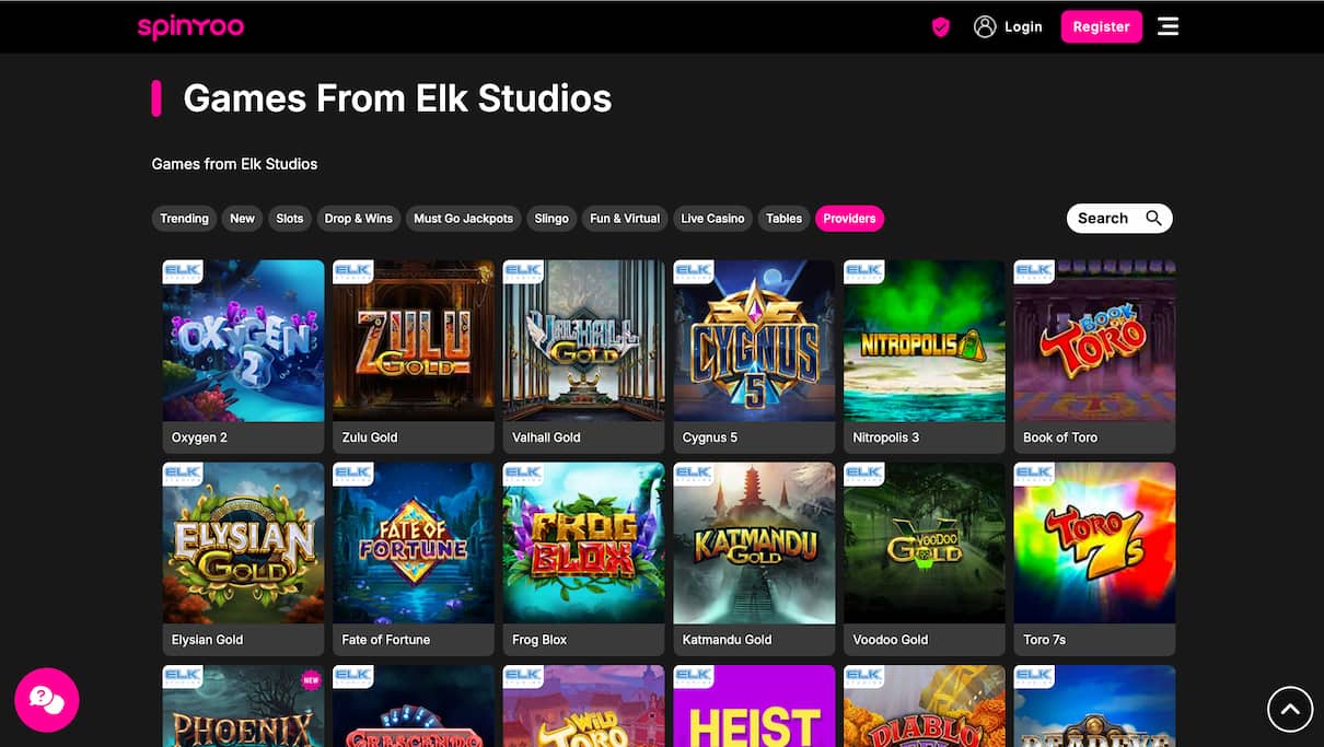 SpinYoo Elk Studios Casino