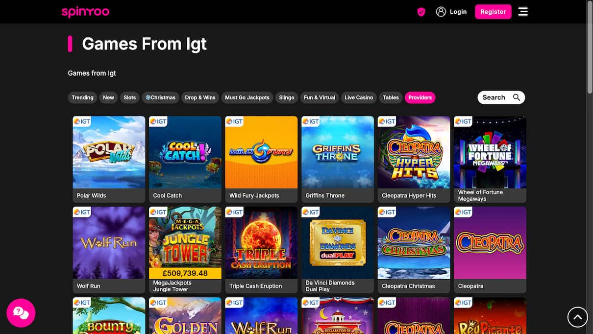 SpinYoo IGT casinos