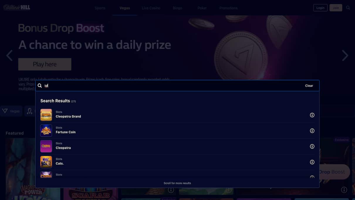 William Hill IGT casinos