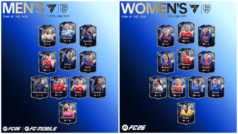 Mbappe and Bronze TOTY captains in EA FC 26 Team of the Year