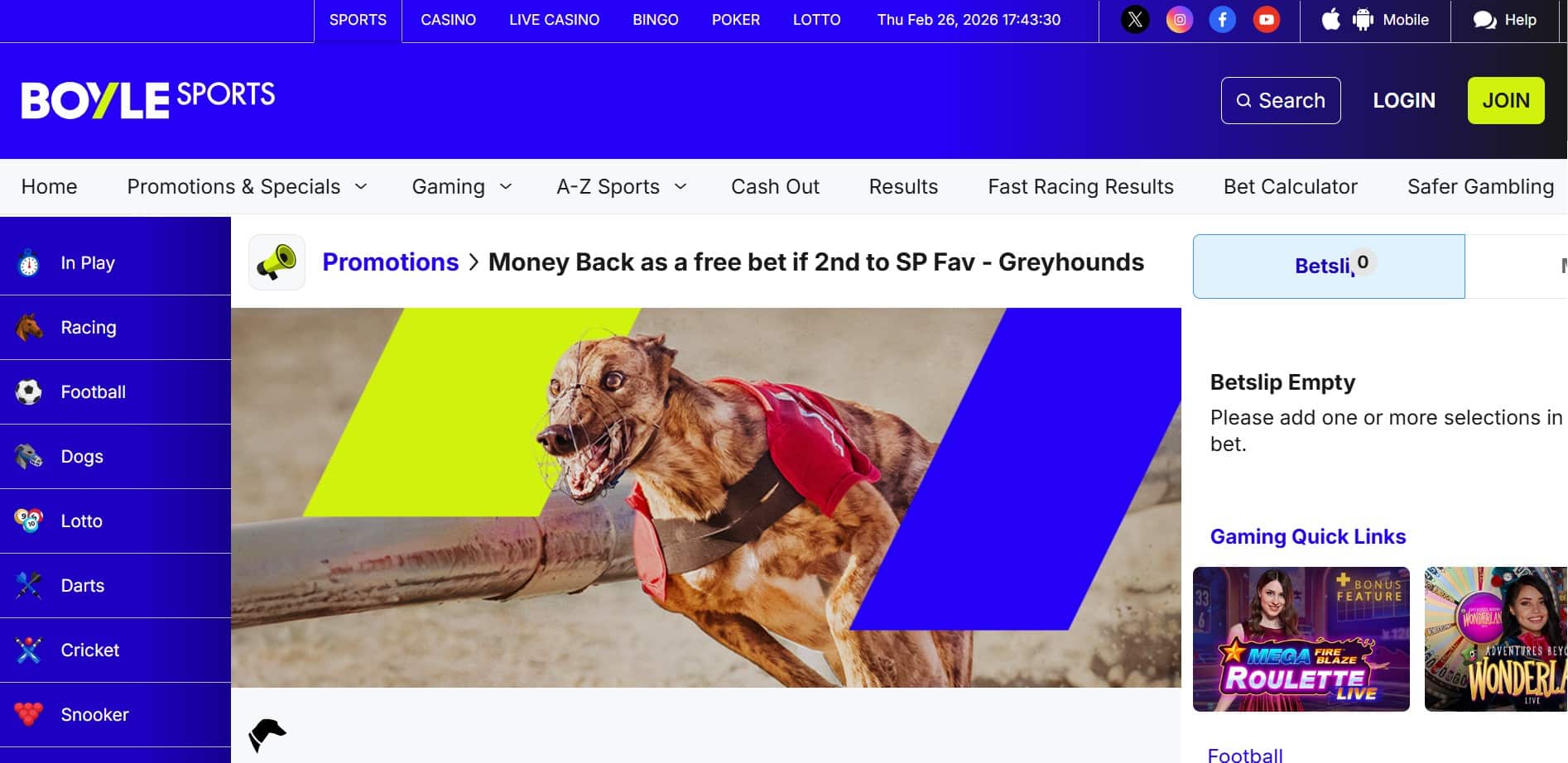 Best Greyhound Betting Promos