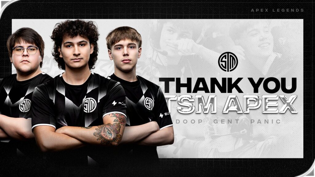 TSM Apex roster dropped announcement graphic