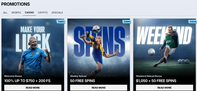 Zoccer casino bonuses