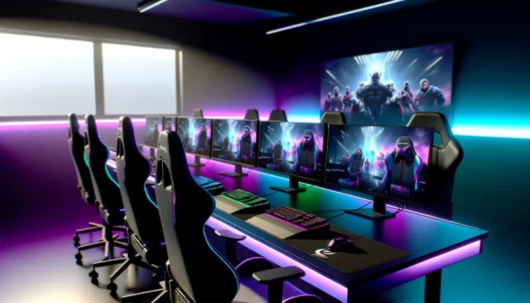 Empty gaming chairs in esports training facility representing G2 HEL roster rebuild