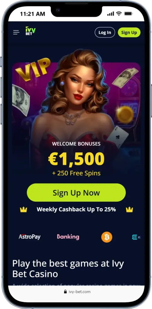IvyBet sign up bonus