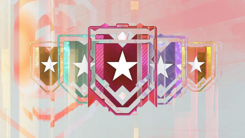 Image of the ranked icons in Rainbow Six Siege