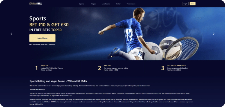 William Hill sports sign up offer