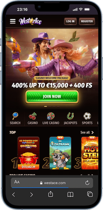 WestAce Casino Welcome Bonus