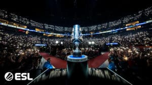 Image of the Lanex Arena in Cologne, hosting the 2025 IEM Cologne event.