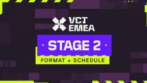 Logo and infographics of VCT Stage 2 EMEA
