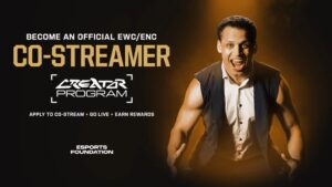 Poster advertising Esports Foundation's Co-Streamer initiative
