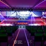 Mock up image of what British Esports stadium inside arena could look like.