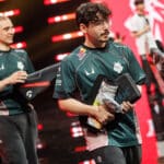 Brokenblade and G2 walking out on stage at MSI 2026.