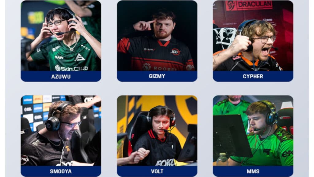 Pictures of the CS2 line-up for Team GB.