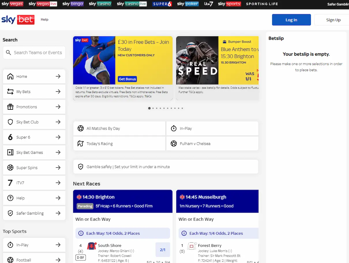 Sky Bet Betting Site