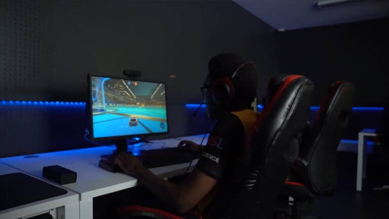 Esports player in the Roehampton Esports Arena