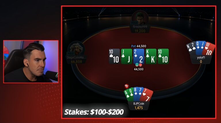 Screenshot of CoinPoker gameplay
